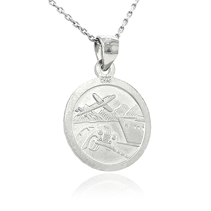 First Communion Sterling Silver ST. CHRISTOPHER MEDAL Necklace