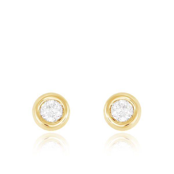 GOLD RUBOVER CZ EARRINGS