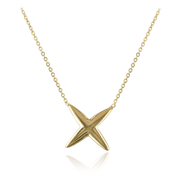 9 carat yellow gold star necklace