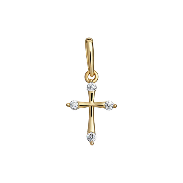 9CT CZ Cross Pendant