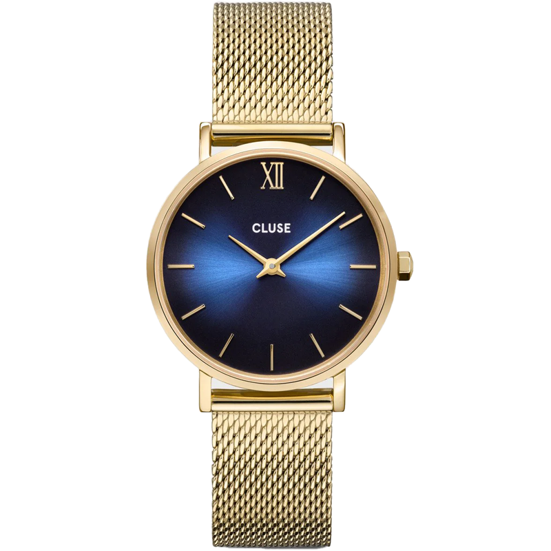 Minuit Mesh Deep Blue, Gold Colour