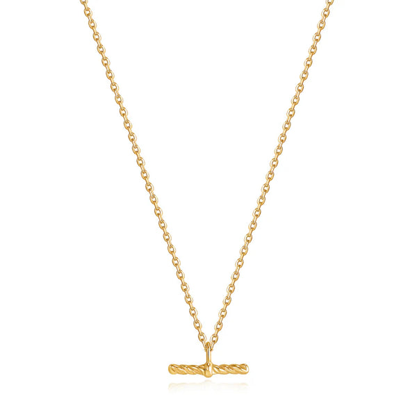 Ania Haie "Gold Rope T-Bar" Necklace