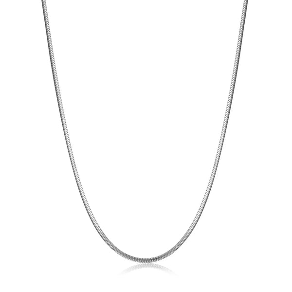 sterling silver herringbone snake chain necklace