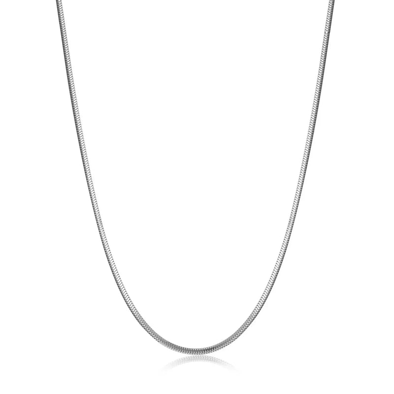 sterling silver herringbone snake chain necklace