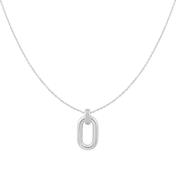 Ania Haie "Silver Oval Hoop Pendant" Necklace