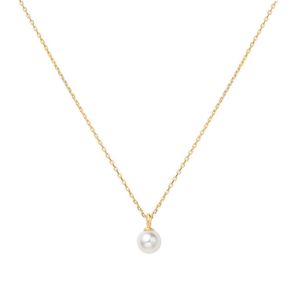 Ania Haie "Gold Shell Pearl Drop Pendant" Necklace