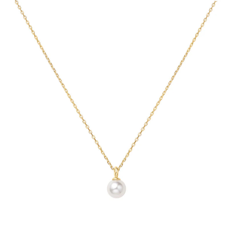 Ania Haie "Gold Shell Pearl Drop Pendant" Necklace