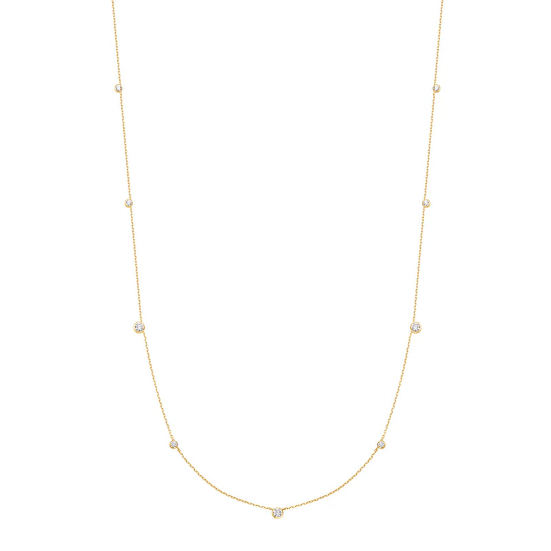 Ania Haie "Gold Bezel Cubic Zirconia Station" Necklace