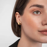 njo yellow gold buttins stud earrings