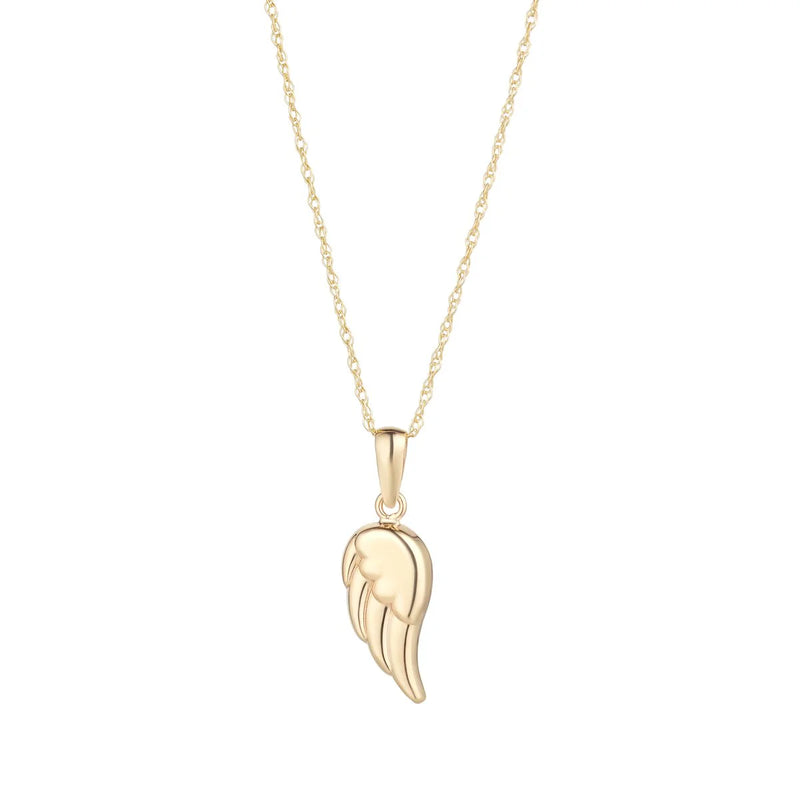 9CT YELLOW Gold Angel Wing Pendant