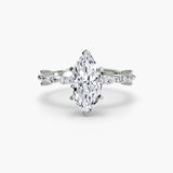 Solitaire with Eternity Pavé
