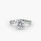 Solitaire with Eternity Pavé