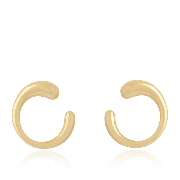 Open Circle Horn Stud Earrings