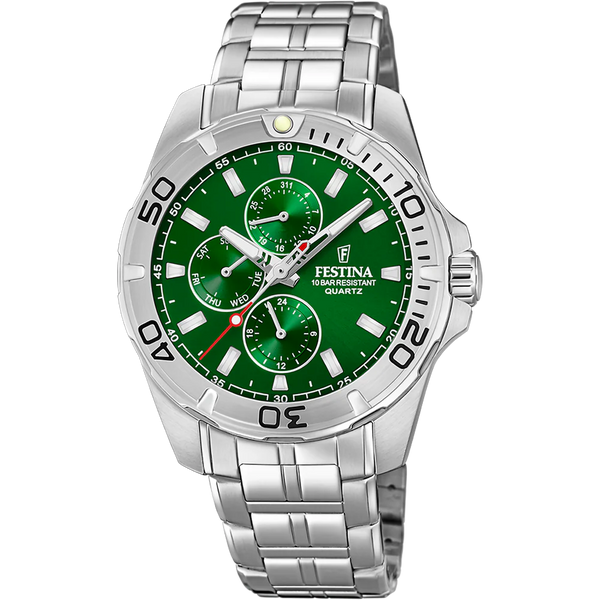 FESTINA GREEN STEEL WATCH