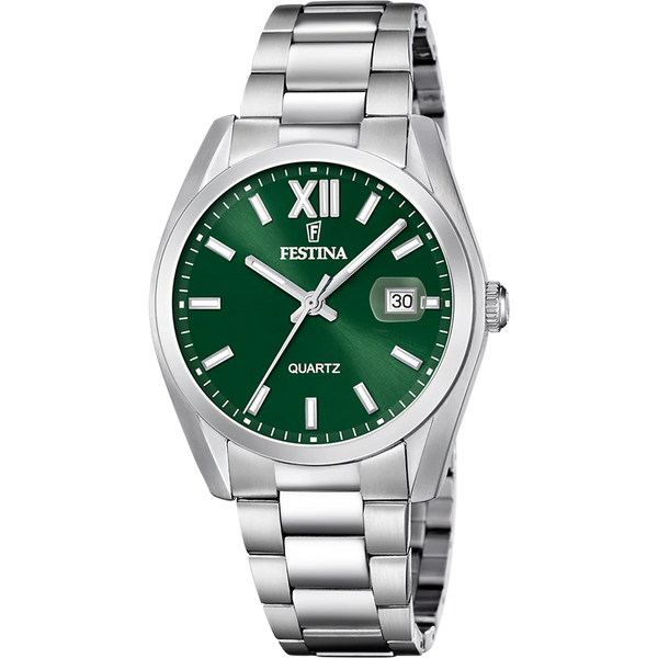 FESTINA GREEN STEEL WATCH