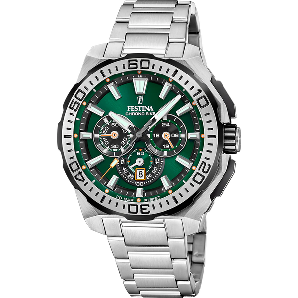 FESTINA GREEN STEEL WATCH