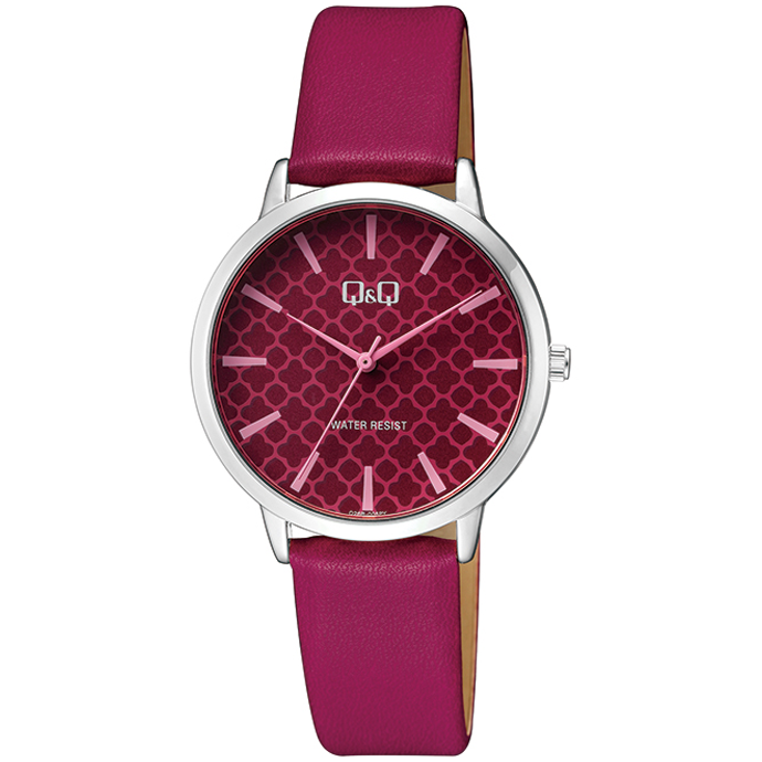 Q&Q BURGUNDY WATCH