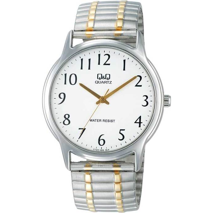 Q&Q GOLD, SILVER & WHITE WATCH