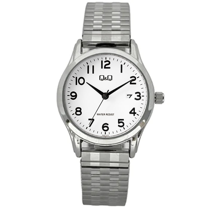 Q&Q WHITE STEEL WATCH