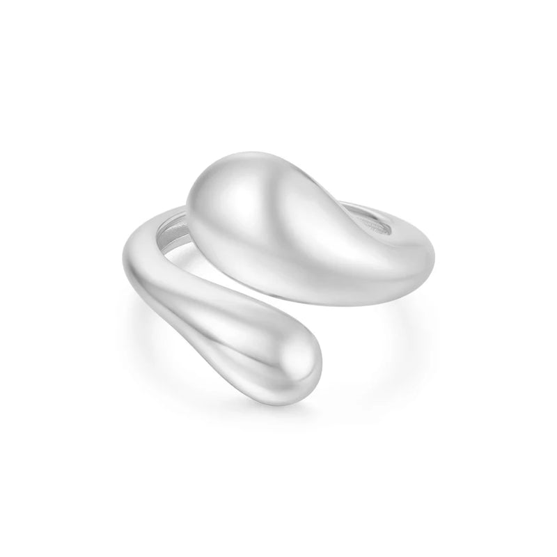 Ania Haie "Silver Sculptural Crossover" Ring