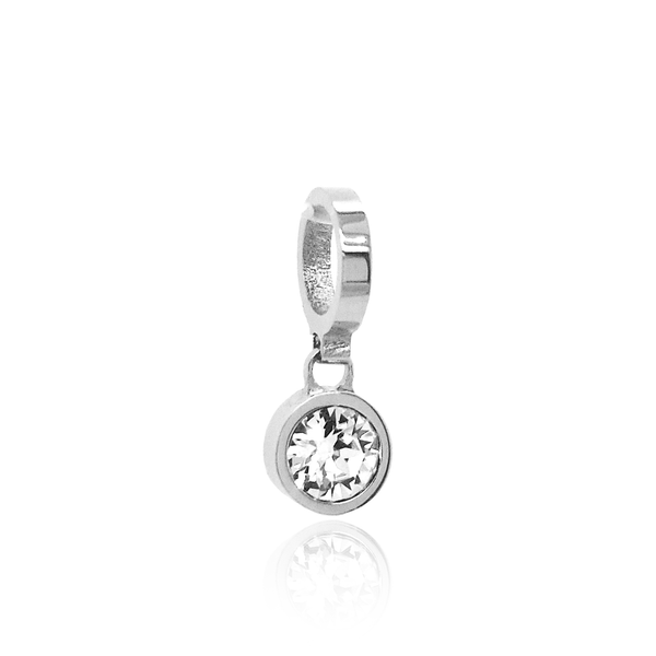 rebecca silver cz cubic zirconia stone charm