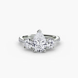 Three-Stone with Pavé Band