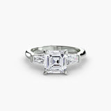 Three-Stone Ring (Baguette Side Stones)