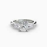 Three-Stone Ring (Baguette Side Stones)