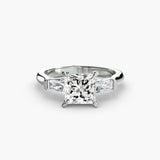 Three-Stone Ring (Baguette Side Stones)
