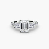 Three-Stone Ring with Pavé Band 4