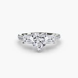 Three-Stone Ring with Pavé Band 4