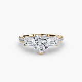 Three-Stone Ring with Pavé Band 4