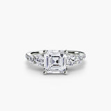 Five Stone Ring with Pavé Band