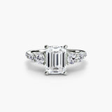 Five Stone Ring with Pavé Band