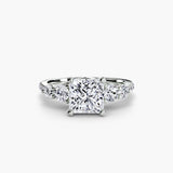 Five Stone Ring with Pavé Band
