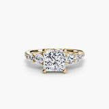 Five Stone Ring with Pavé Band