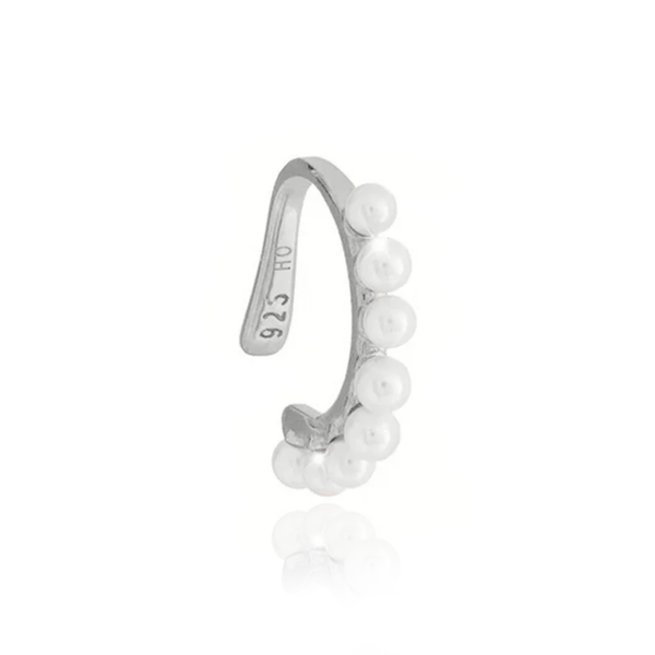 Rebecca Silver Pearl Ear Cuff