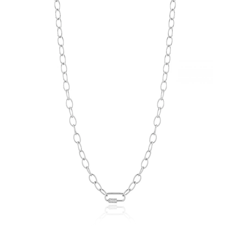 Rebecca Silver Plated Heavy Necklace