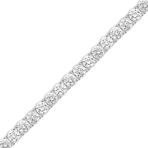 Sterling Silver 4mm CZ Tennis Bracelet with Extension Chain