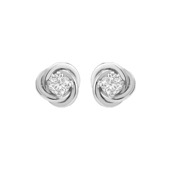 Sterling Silver CZ Stud Earrings