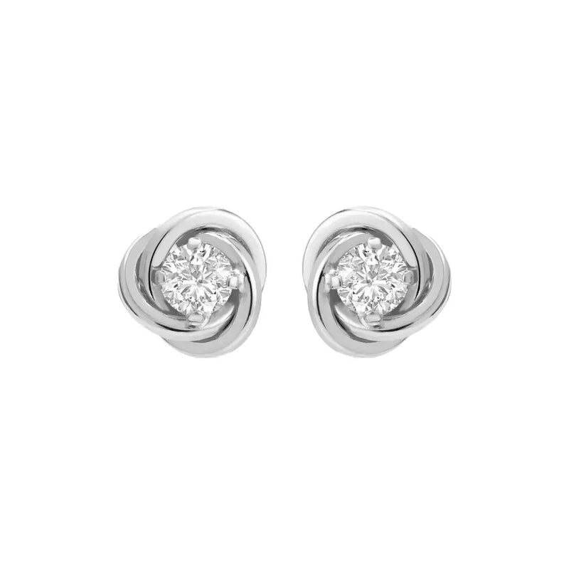 Sterling Silver CZ Stud Earrings