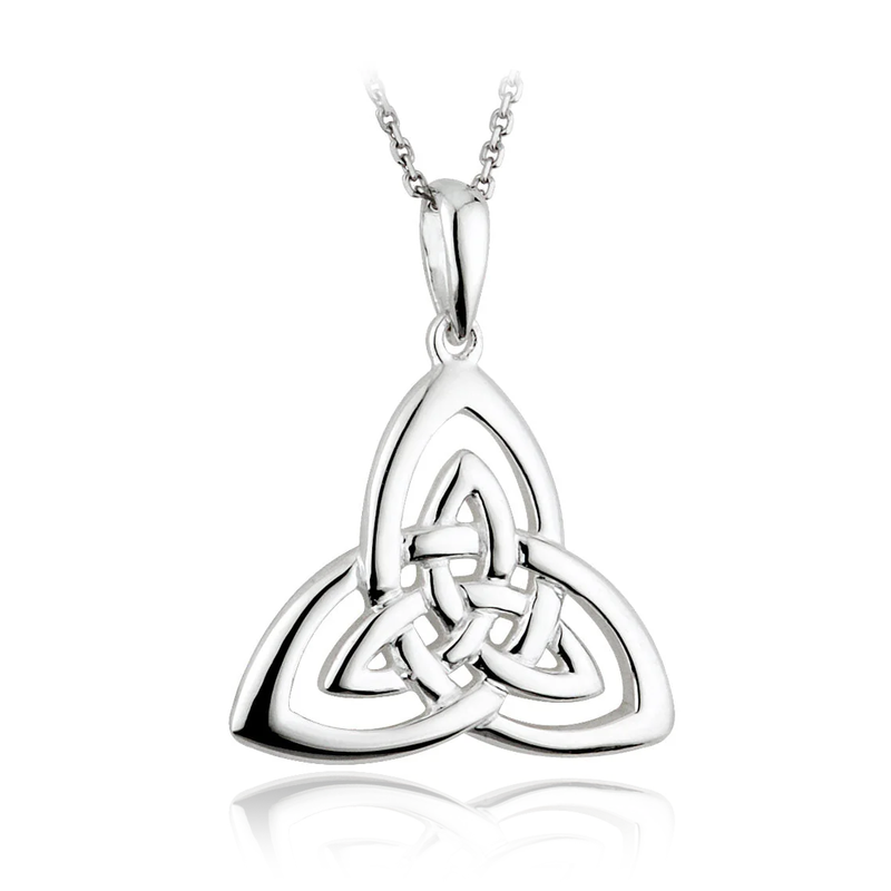 stering silver trinity knot celtic pendant necklace