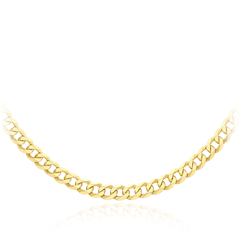 sterling silver yellow gold plated curb chain necklace