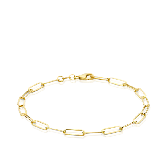 sterling silver yellow gold plated paper chain bracelet