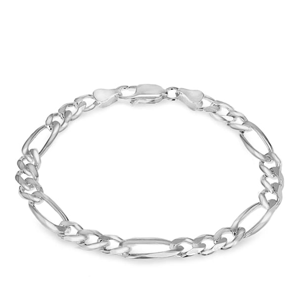 sterking silver hollow figaro chain bracelet