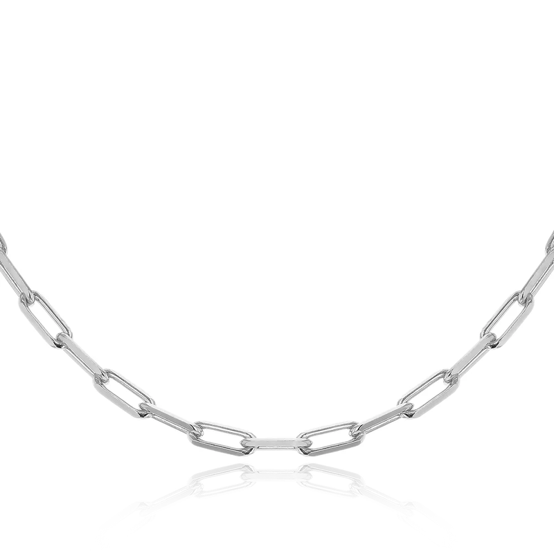 sterling silver paper chain necklace