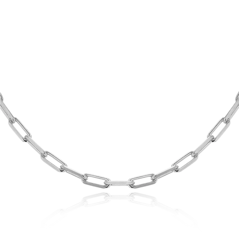 sterling silver paper chain necklace