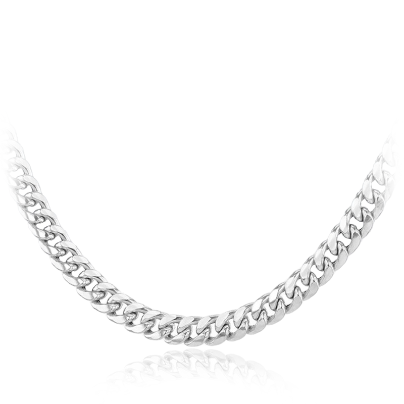 sterling silver cuban chain necklace