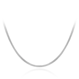 sterling silver textured herringbone snake chain necklace