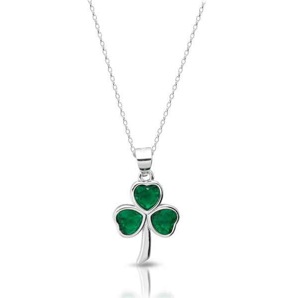 Silver Shamrock Celtic Pendant